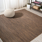 Ethan Modern Flatweave Solid, Brown, 6' Square