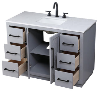 Home Living 48" Single Bathroom Vanity, Grey