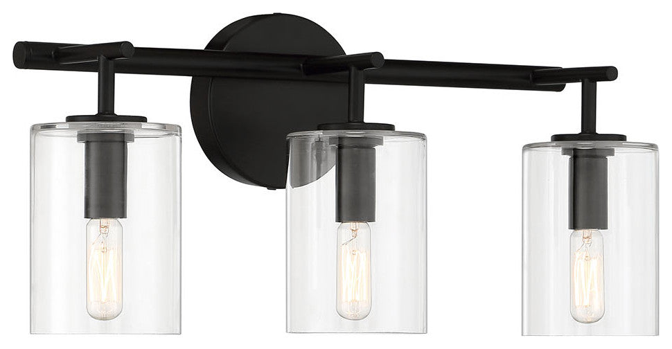 Hailie Vanity 3  Light  Flat Black
