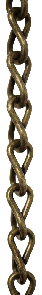 Steel Double Jack Basket Chain, 164 Reel, Antique Brass, U13