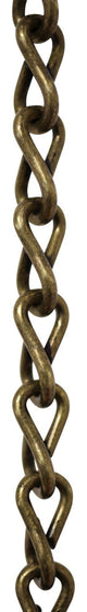 Steel Double Jack Basket Chain, 164 Reel, Antique Brass, U13