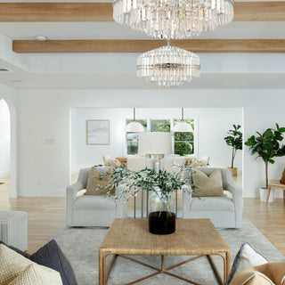 Crystorama Lighting Group HAY-1407 Hayes 16 Light 28"W Crystal - Polished