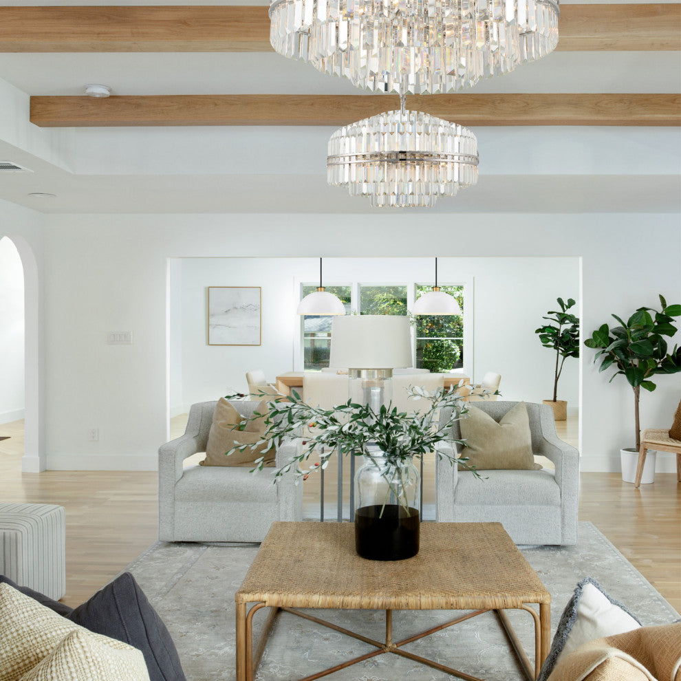 Crystorama Lighting Group HAY-1407 Hayes 16 Light 28"W Crystal - Polished