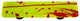 Art Glass Mardi Gras Pull, Alum Post, Red Mg, Spring Green