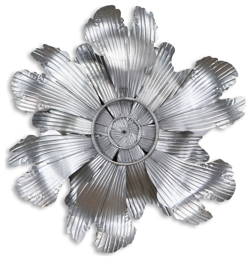 Galvanized Metal Flower Wall Decor