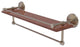 Monte Carlo 22" Wood Shelf with Gallery Rail and Towel Bar, Antique Pewter