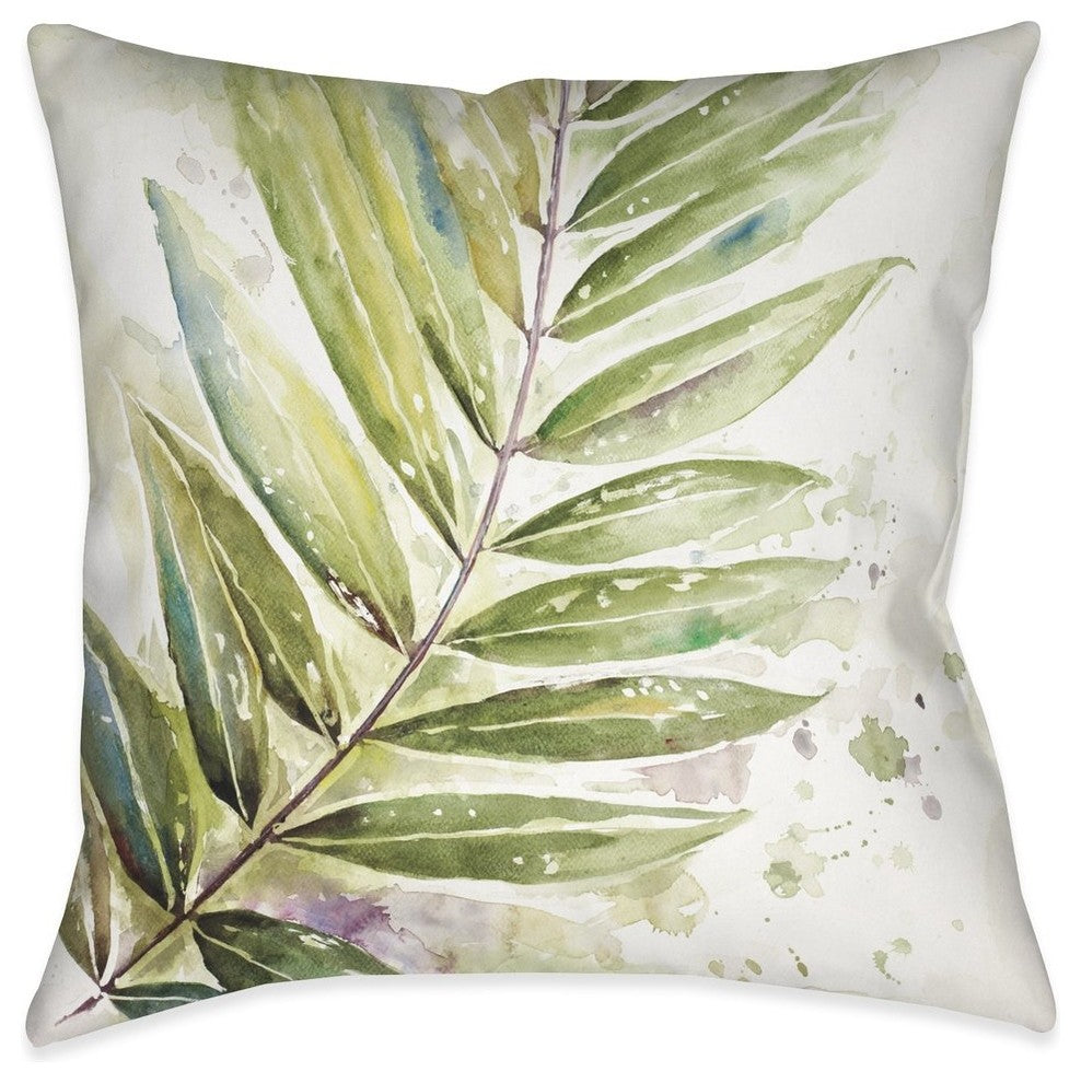 Laural Home Watercolor Jungle I Outdoor Decorative Pillow, 18"x18"