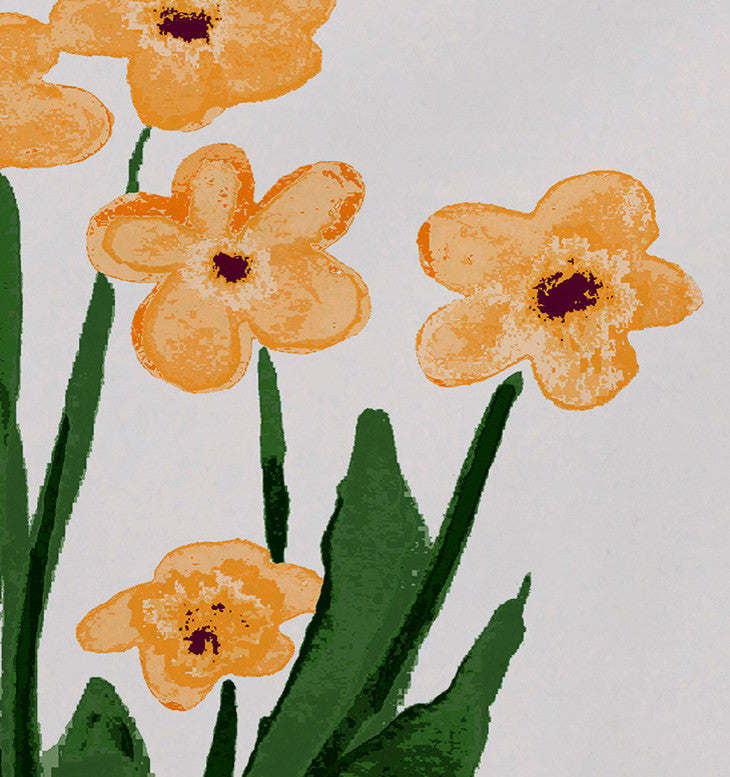 18"x14" Pretty Little Flower Placemats, Set of 4, Yellow