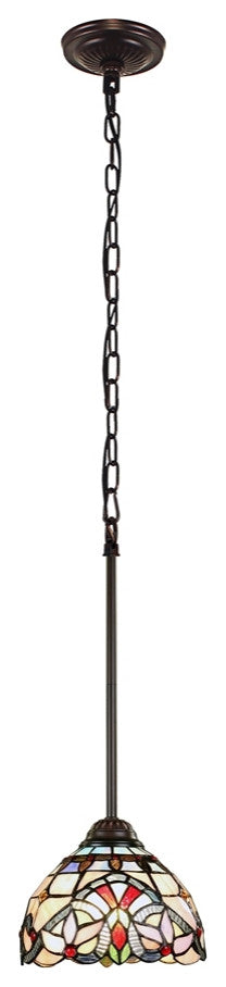 Chloe Lighting Victorian-Style Dark Bronze 1 Light Ceiling Mini Pendant 8"