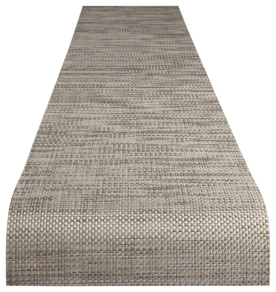 Basketweave Table Runner, Latte