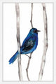 "Indigo Bunting" Framed Painting Print, 12"x18"