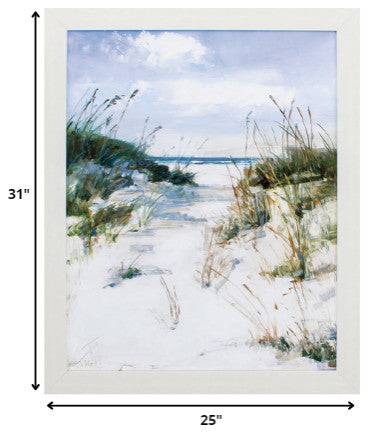25" X 31" White Frame Dune View