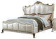 Scarlet Ornamental Baroque Standard Bed, Pearl White Gold Patina, Cal King