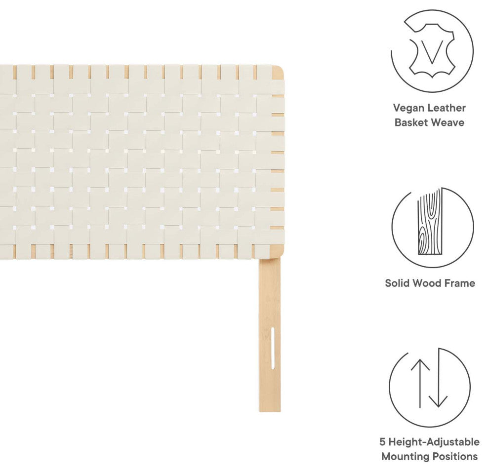 Sparta Weave Queen Vegan Leather Headboard