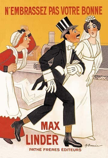 Max Linder Movie Poster- Gallery Wrapped Canvas Art 28" x 42"