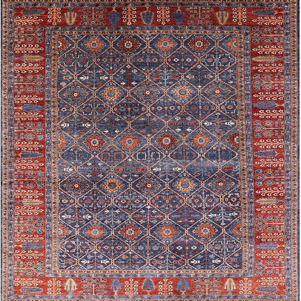Ahgly Company Indoor Square Mid-Century Modern Area Rugs, 5' Square