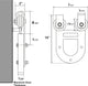 Single Sliding Barn Door Hardware Kit, Horseshoe Design