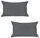 Set of 2 Gray Houndstooth Lumbar Pillow Covers