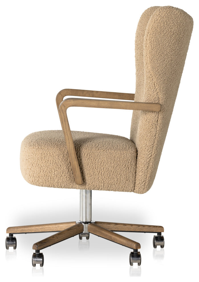 Melrose Desk Chair-Sheepskin Camel