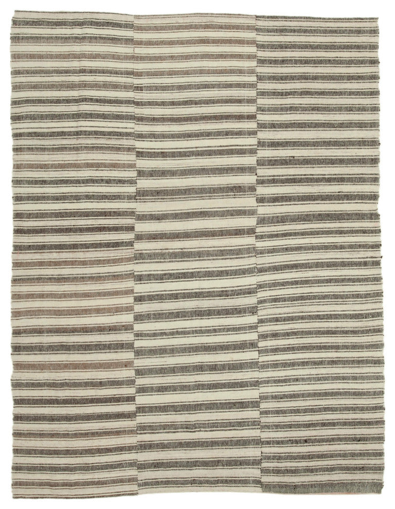 Rug N Carpet - Handwoven Turkish 6' 7'' x 8' 4'' Rustic Wool Kilim Rug