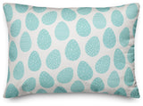 Blue Easter Egg Pattern 14x20 Lumbar Pillow