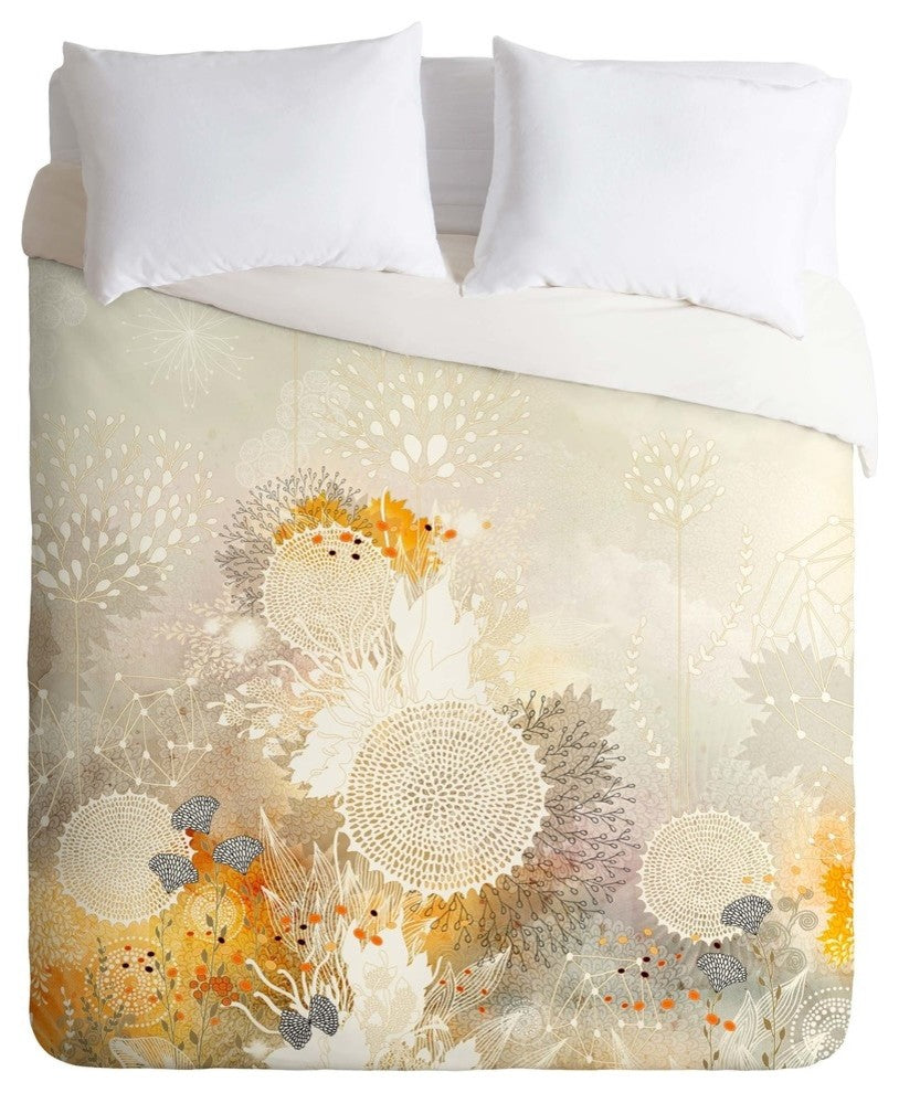 Deny Designs Iveta Abolina White Velvet Duvet Cover - Lightweight