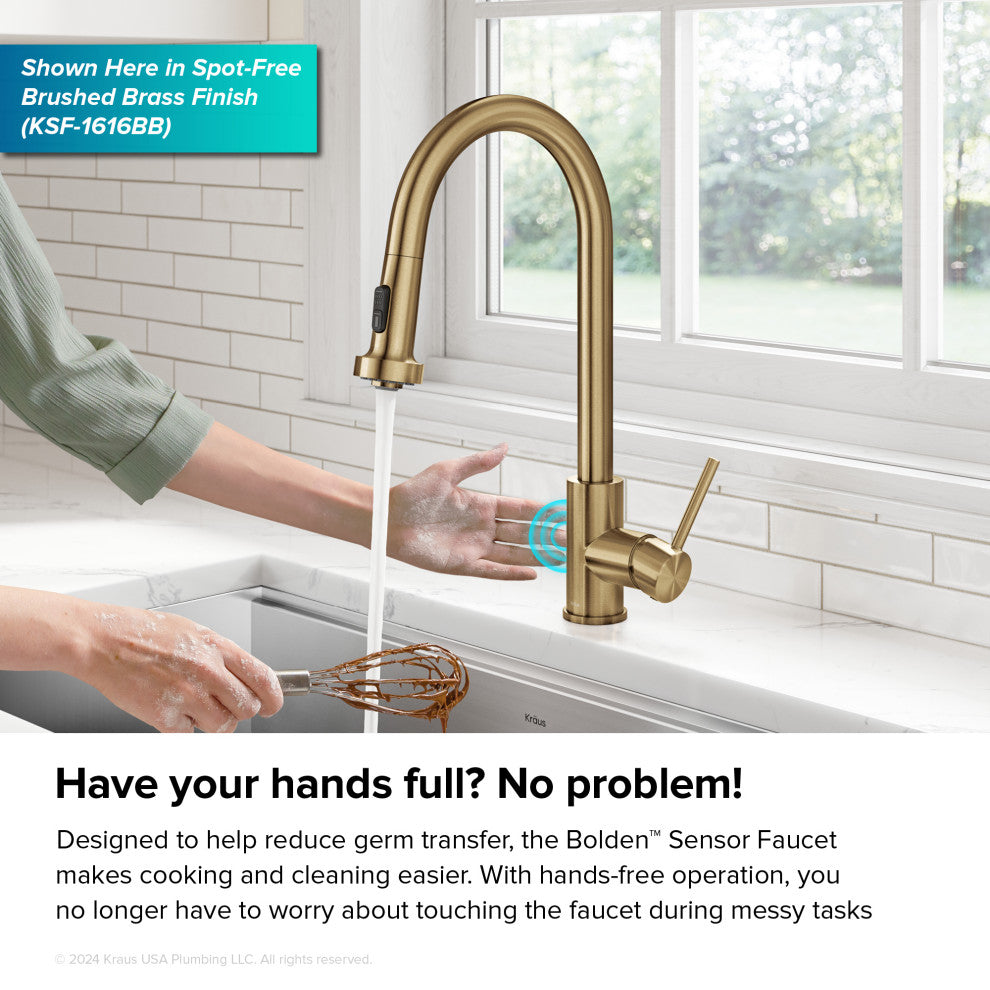 Bolden Sensor 2-Function Pull-Down 1-Handle Kitchen Faucet, Matte Black