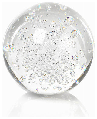 3.5" Crystal Decorative Ball, Bubbles Design, Set of 2