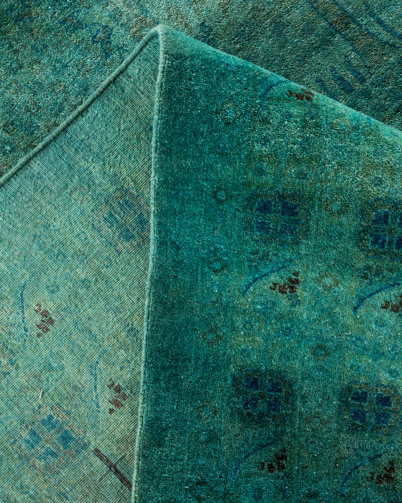 Fine Vibrance, One-of-a-Kind Handmade Area Rug Light Blue, 14'4"x12'4"