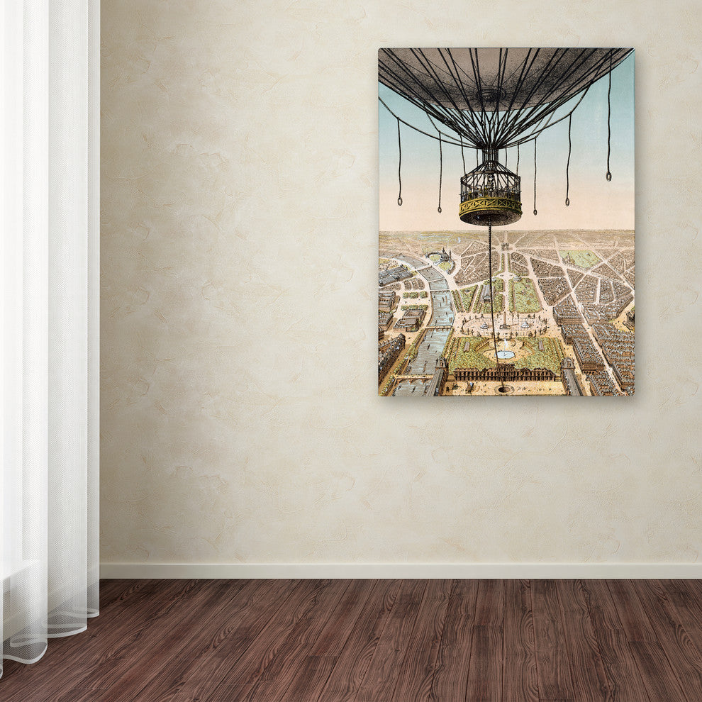 Vintage Apple Collection ''Panorama De Paris'' Canvas Art, 19x14