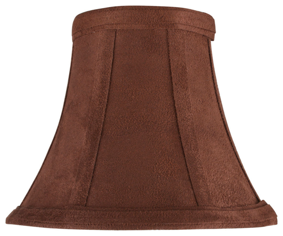 30038-6 Small Bell  Chandelier Clip On Lamp Shade Dark Brown 3"x6"x5"