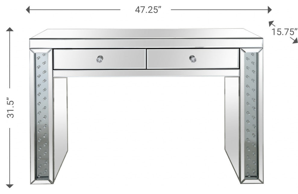 Encrusted Crystal Console Table