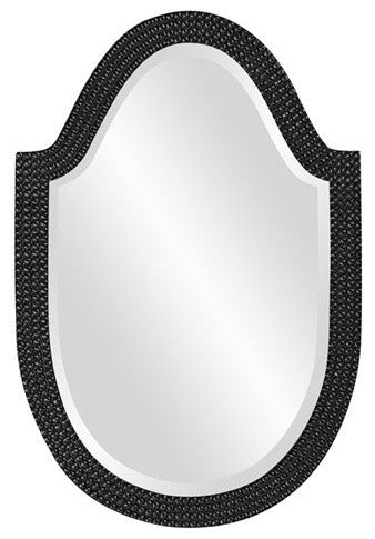 Lancelot Arched Mirror, Glossy Black