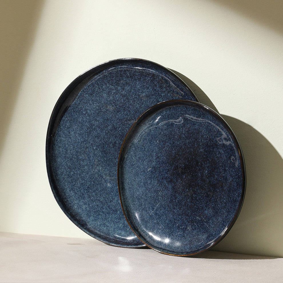 Stone Lain Mirella Stoneware Dinner Plate Set of 4, Blue