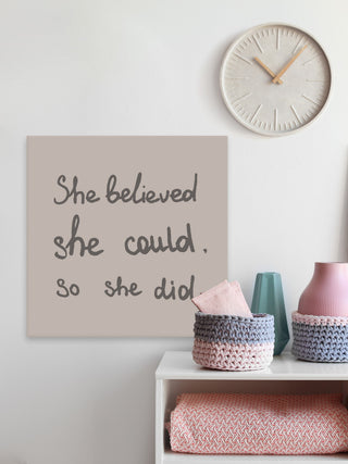 "She Did It" Painting Print on Wrapped Canvas, 32x32
