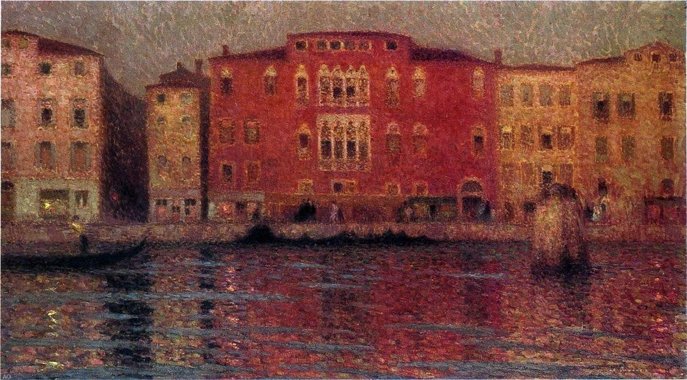 Henri Le Sidaner The Red Palace in Venice, 15"x30" Wall Decal