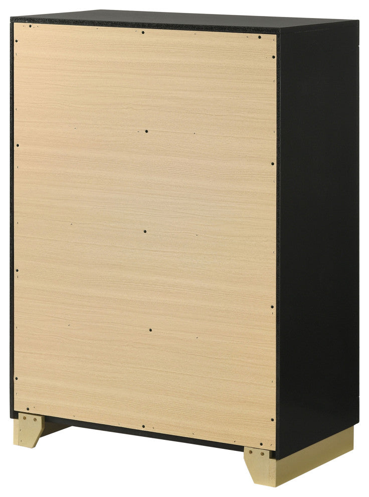 Caraway 4-drawer Bedroom Chest Black