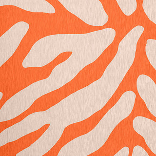 Animal Stripe Spring Chenille Rug, Blood Orange, 5'x7'