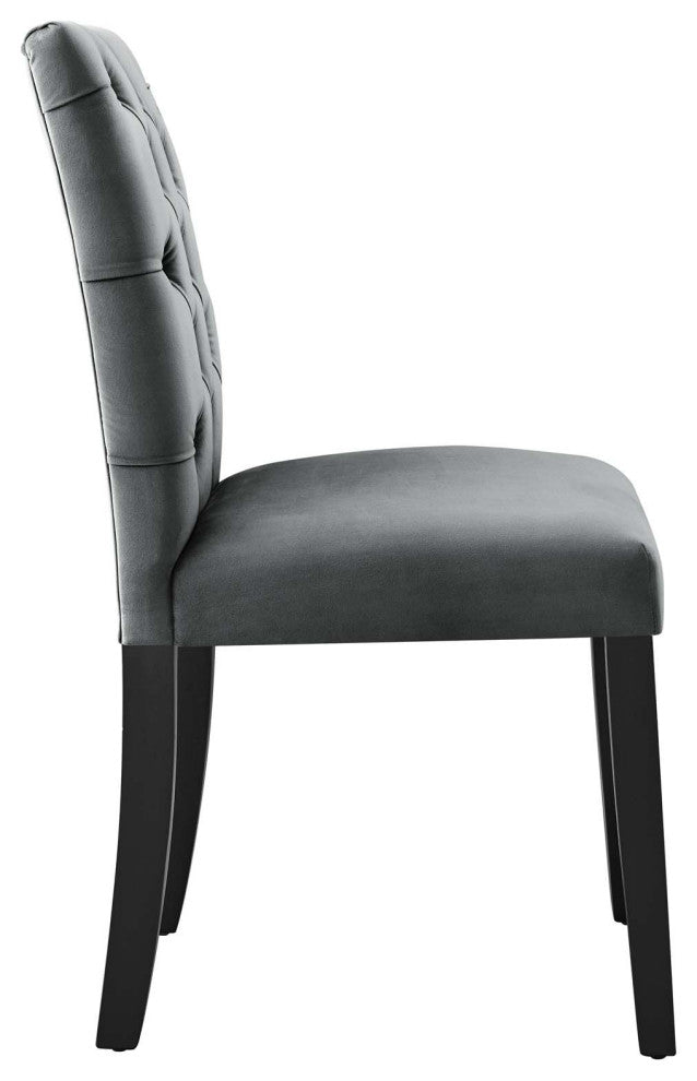 Duchess Performance Velvet Dining Chairs, Set of 2, Gray