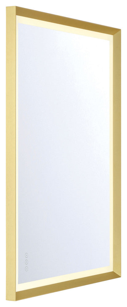 Artell Vertical Mirror - 30" x 42", Brushed Gold