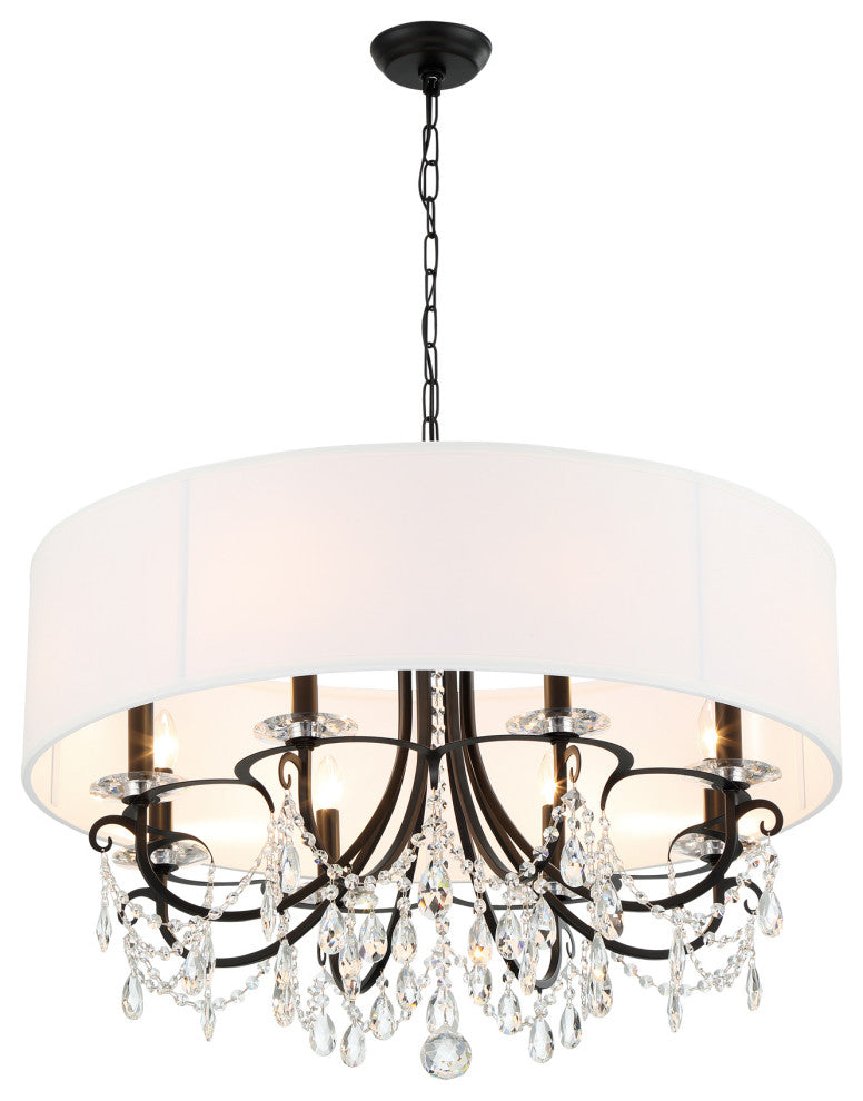 Othello 8 Light Matte Black Chandelier