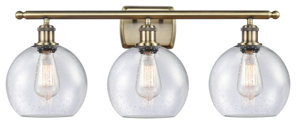 Innovations Lighting 516-3W-AB-G124-8 Athens 3 Light 26" Bath Vanity Light