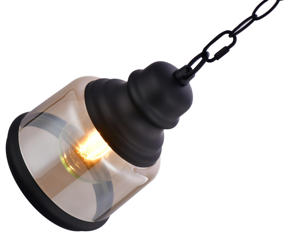 Lazzur Sarthe 1 Light 6" Matte Black Pendant