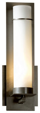 New Town Sconce, Dark Smoke Finish, Opal Glass
