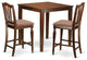 Vienna Counter-Height Dining Table Set, Mahogany, 3 Pieces, Microfiber