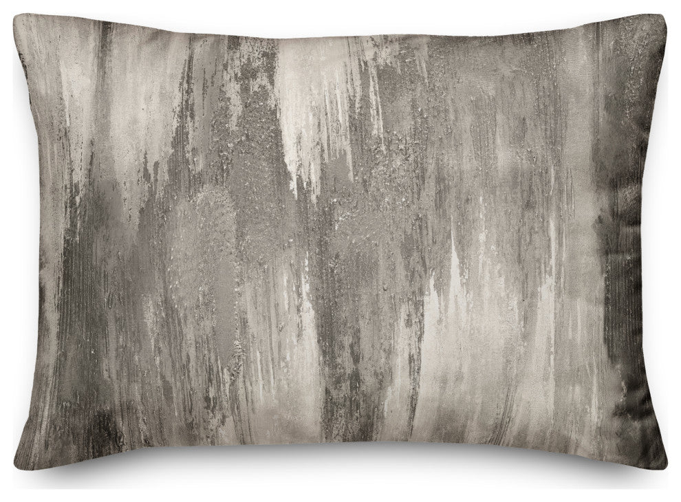 Gray Painted Abstract 14x20 Indoor/Outdoor Pillow