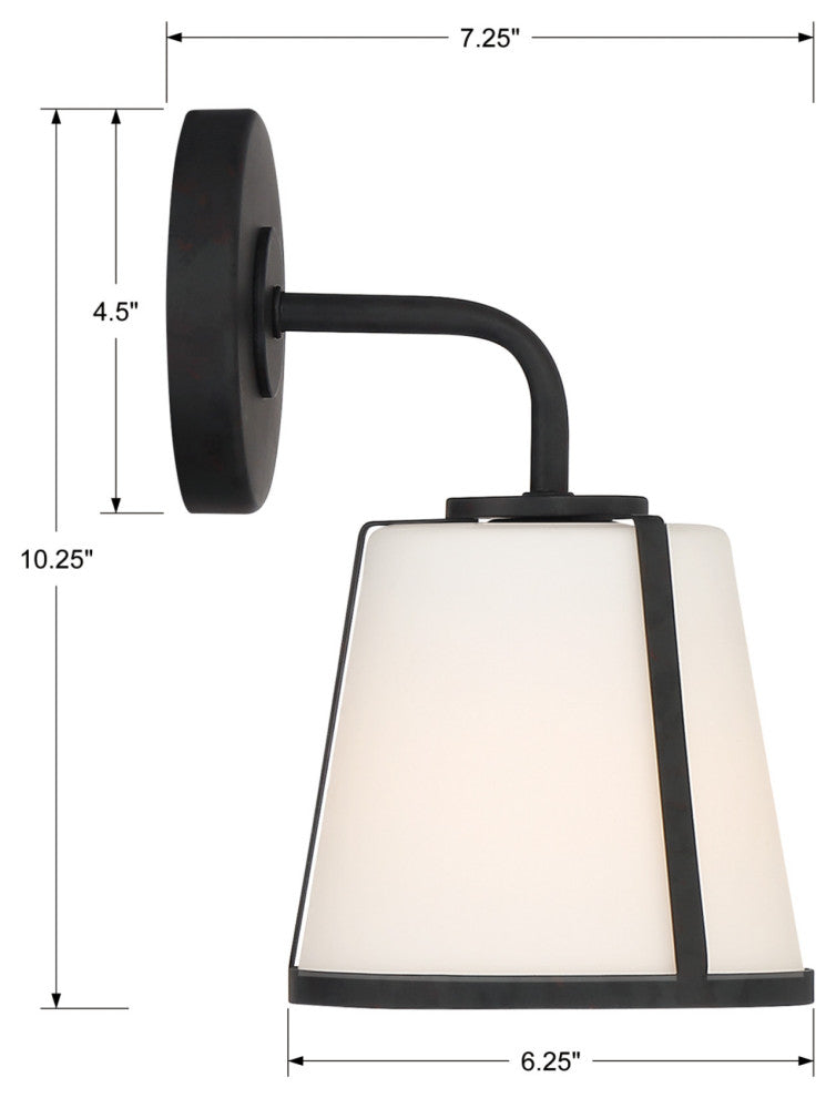 Crystorama Lighting Group FUL-911 Fulton 10" Tall Bathroom Sconce - Polished