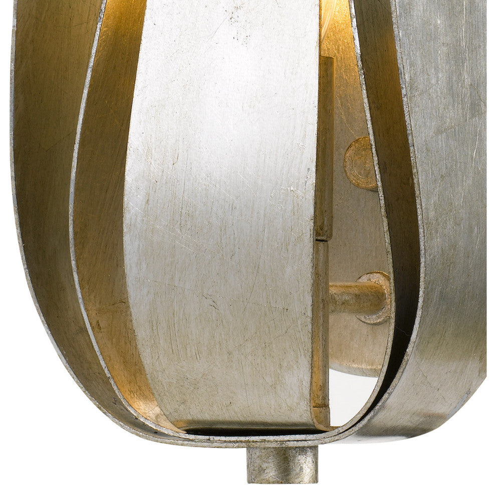 Broche 1 Light Wall Mount, Antique Silver