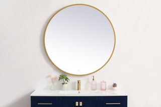 Modern Brass Led Mirror