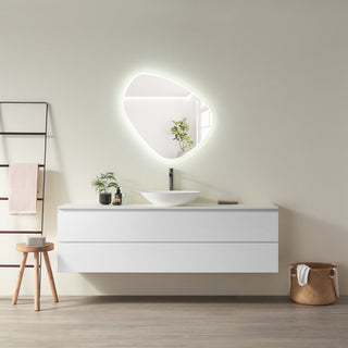Rasso Novelty Frameless Bathroom Vanity LED Lighted Wall Mirror, 32"